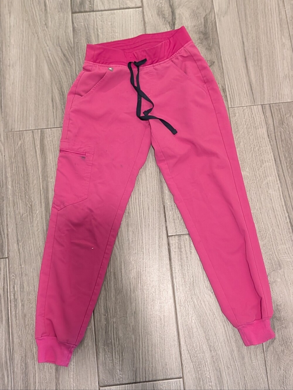 Figs Pink Jogger Bottoms with Drawstring